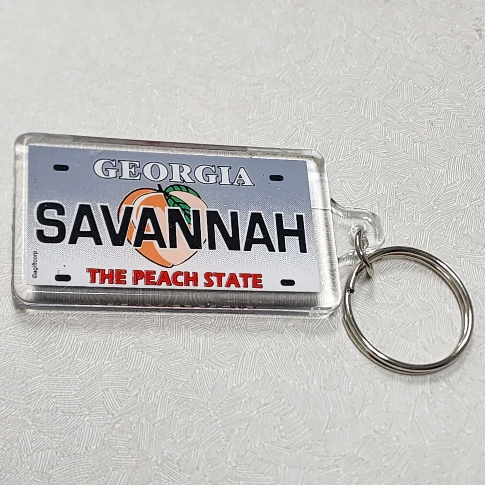 Georgia State License Plate Tag Novelty Key Chain 